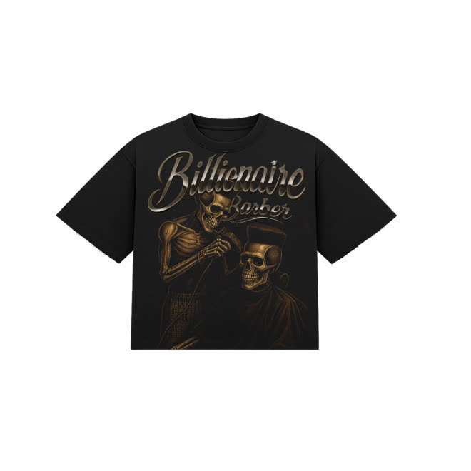 Skeleton Barber Tee